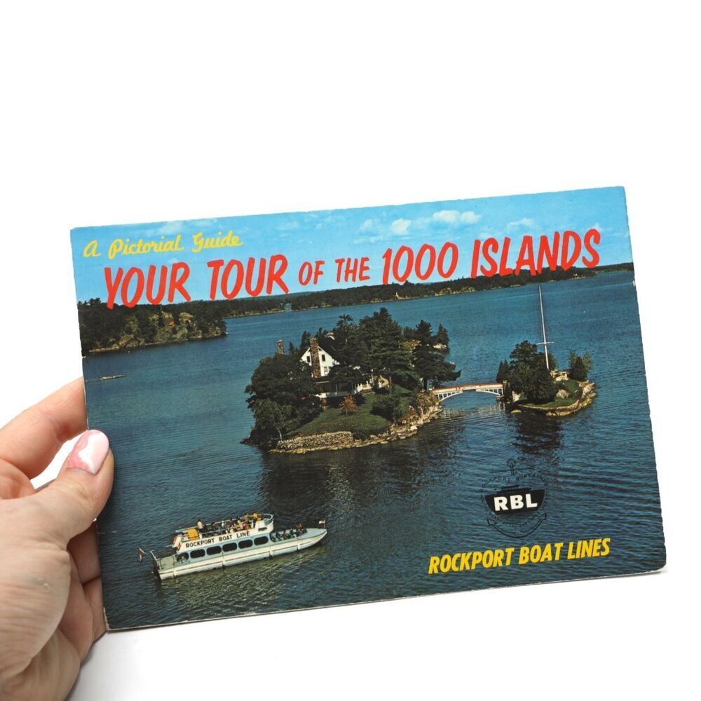 Vintage Ephemera Rockport Boat Lines 1000 Islands Tour Picture Guide Travel 60s